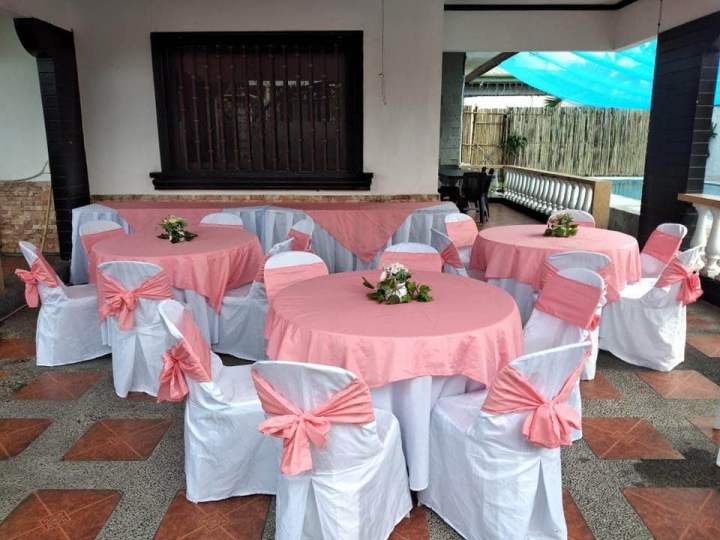 Mantel Rosado Pastel - Alquiler San Antonio